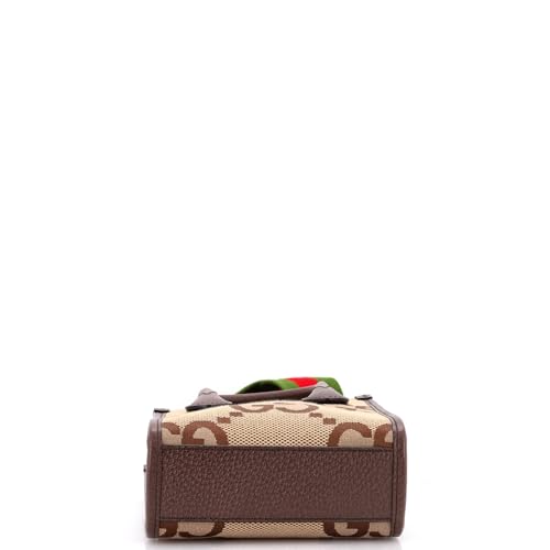 Pre-Loved Vertical Tote Jumbo GG Canvas Mini, Brown4