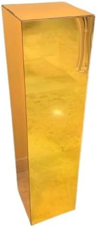 LAMSIT IBDAA Acrylic Pedestals - Plastic Stands - Plinths - Risers - Side Tables (30 x 30 x 120 cm, Golden Mirror)