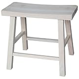 International Concepts 1S-681 18-Inch Saddle Seat Stool, Unfinished