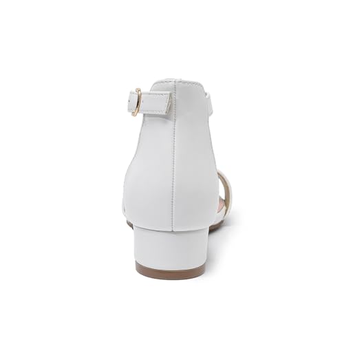 Image of Amoji Girls High Heels Kid Ankle Strap Dress Shoes Wedding Party for Little Kid Big Kid 412