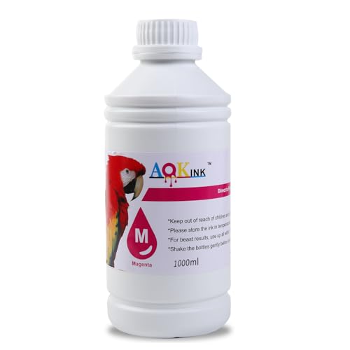 AOK DTF White Ink - 1000ML 34oz Refill DTF Ink White for DTF printhead Water Based DTF Transfer Ink for DTF Inkjet Printers for Epson, XP600, L800, L805,R2400, R350, P400, P800 DTF Printers (Magenta) -  147665749