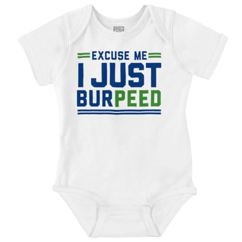 Image of Brisco Brands Excuse Me I Just Burpeed Workout Baby Romper Boys or Girls