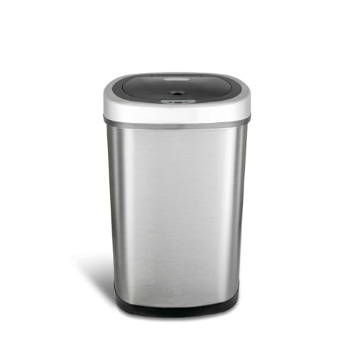 Bote de basura automático sensor 50L plateado