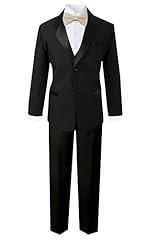 Black Suit Champagne Bowtie