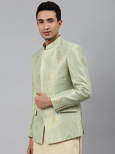 Mens Slim Mandarin Collar Ethnic Wedding Bandhgala Festive Party Jodhpuri Traditional Indian Blazer Jacket Sports Coat3