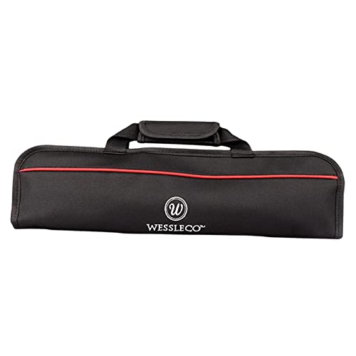 SM SunniMix Bolsa portátil para cuchillos Estuche para cuchillos, 5 ranuras para cuchillos Porta cuchillos para cubiertos para Hogar Cocina Viajes, ROJO