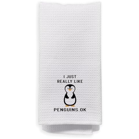 NEGIGA Penguin Kitchen Towels, 100% Cotton Cover
