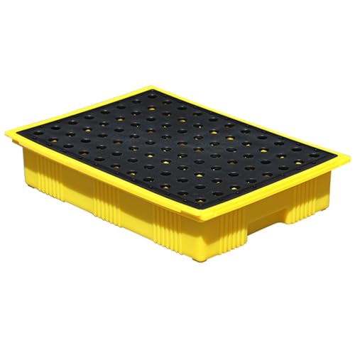 Palette de déversement en plastique avec grille pour fûts d'huile