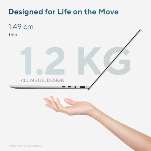 Image of ASUS Zenbook 14 (2026), Intel Core Ultra 5 225H (Series 2),Intel Arc iGPU,16GB /512GB,FHD+ OLED,Touch Screen,14 inch(35.5 cm),Win 11,M365 Basic(1Y),Office 2024,Silver,1.28 Kg,UX3405CA-QL1507WS,AI Laptop