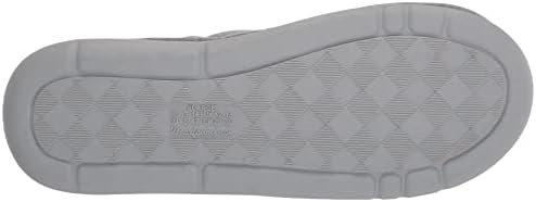 Dearfoams Men's Austin Quilted Memory Foam Sweatshirt Scuff Slipper, Light Heather Grey, Large | Image 3