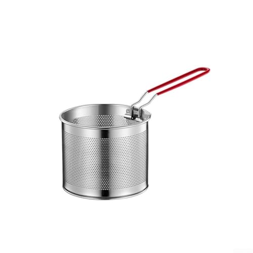 CNANRNANC Griglia per pasta in acciaio inossidabile per la cottura con manico rimovibile a maglia profonda per tagliatelle, verdure, panini (02)