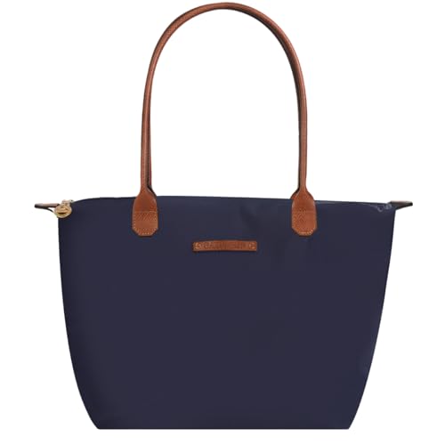 Bolso Tote de Nylon Impermeable para Mujer Ligero con Cierre miniatura 1