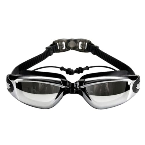 Image of First Lens Powered Swimming Goggles with UV Protection & AntiFog - Silver Goggle - SW26