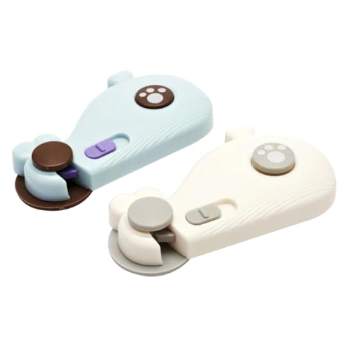 INOOMP 2個子供用引き出しロック 防?手 ? 可?白色 青色 取り付け簡単 幼児用 家用 またはペット用 防止対策