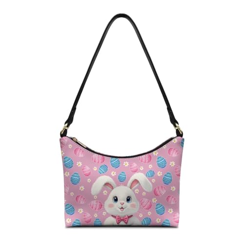 Women's PU Leather Underarm Bag Zipper Shoulder Tote Casual Handbags Lady Crescent Clutch Top Handle Purse Holiday