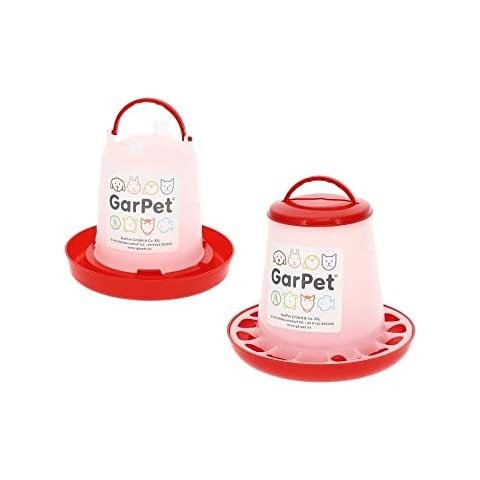 Geflügel Futterautomat und Tränke im Set Hühnertränke Futterspender Wassertränke Hühner Küken Gänse Enten Cover