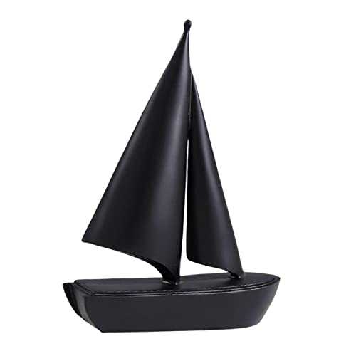 Reviews de Esculturas y accesorios decorativos comprados en linea. 48 Estatuilla de barco de vela moderna, colección de arte de escultura en miniatura Estatua decorativa de barco de vela para mesa de café Regalo , negro