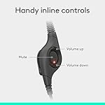 Logitech H390 Wired Headset for PC/Laptop, Stereo Headphones with Noise Cancelling Microphone, USB-A, in-Line Controls, Works with Chromebook - Black - Image 5