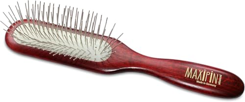 Mars Professional Advanced Maxipin Dog Brush, Manico in Legno Massiccio e Acciaio Inox perni