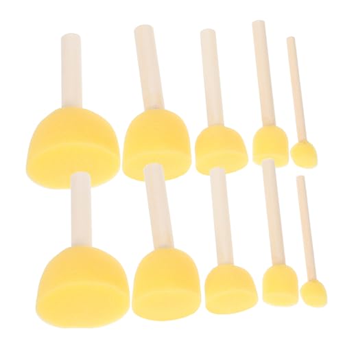 Mipcase 30 Piezas Pinceles Esponja Redondos con Cabeza de Hongo para Accesorios Pintura Esponja para Manualidades Dibujo Decoración Creativa y Pintura DIY