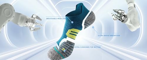 Coolmax Compression Running No Show Ankle Sock AntiBlister Athletic Cushioned Support gym Socks4