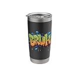 Boys Bruh Meme Funny Saying Teens Graffiti Aesthetic Kids Stainless Steel Insulated Tumbler