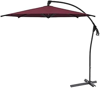 HZH guarda-chuvas de pátio Guarda-chuvas de guarda-sol, guarda-chuvas de cantilever de pátio, ângulos ajustáveis, tecidos à prova d'água e resistentes a raios ultravioleta, guarda-chuva dobrável