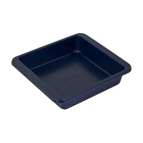 KitchenAid Nonstick Aluminized Steel Square Cake Pan, Dishwasher Safe, Ink Blue, 9 Inch