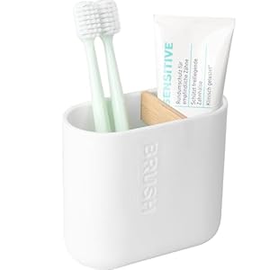 Toothbrush Holders Bamboo Electric Toothbrush Holder Bathroom Storage Organizer Countertop for Toothpaste, Floss, Razor, White Toothbrush Holders Bamboo Electric Toothbrush Holder Bathroom Storage Organizer Countertop for Toothpaste Floss Razor White