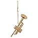 Brass 4.5 Gold Trumpet Musical Music Instrument Replica Ornament
