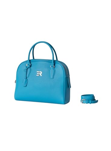 Maroquinerie ERMANNO FIRENZE Bowling Anita Sea Blue en cuir de luxe italien
