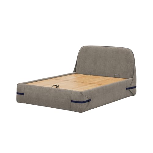 Image of Wakefit Hibernis Queen Size Hydraulic Storage Upholstered Bed