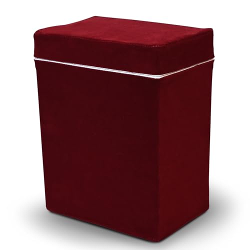 Velvet Urn Bag with TSA Approved Cremation Container | Holds Cremated Ashes of Human Adult | For Use in a Niche or Ground Burial | Fits the Crowne Burial Urn Vault Navy with Dove product thumbnail 15