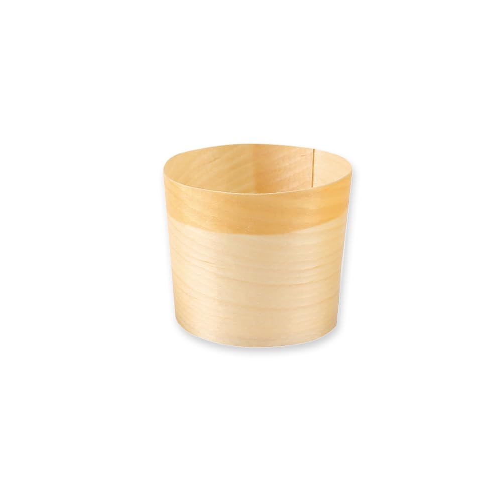 FRANZ MENSCH 500 Stück NATUREStar Fingerfood-Schalen, rund | Holz, Karton, natur, H: 4,5cm, Ø: 4,5cm, Fingerfood-Schalen, Holzschalen, Einwegschalen