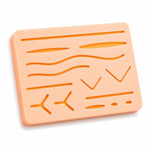 Image of Suture Practice Pad, Durable Suturing Pad for Training and Practice by MedSurgic | Three-Layer Silicone Skin Kit with 14 Pre-Cut Wounds | Nivi Stores