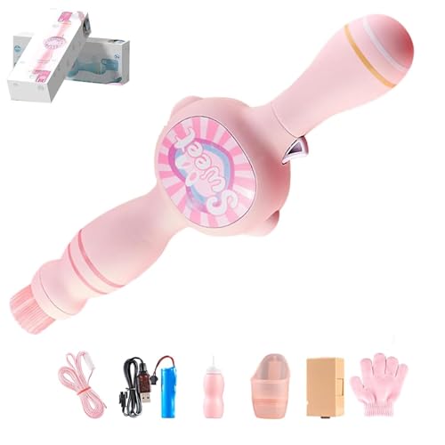 Máquina de burbujas de humo colorida, máquinas mágicas interactivas de burbujas de niebla para fiestas, máquina de burbujas elásticas, adecuadas para fiestas, bodas, festivales, cumpleaños (rosa)