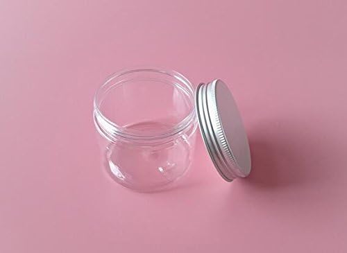 6Pcs 150ml 5oz PET Plastic Empty Cosmetic Containers Jars Cases with Silver Aluminum Lid Cream Lotion Box Ointments Bottle Food Bottle Makeup Pot Jar