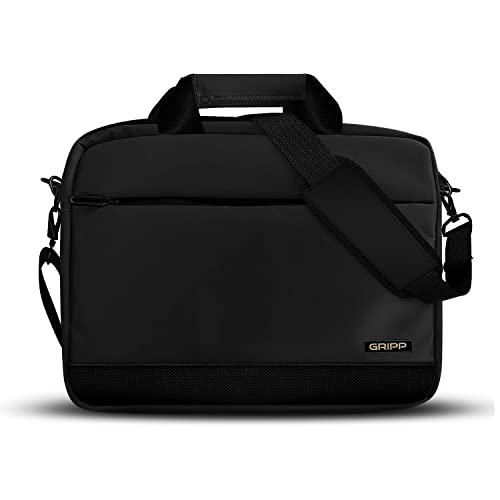 Image of GRIPP Bolt Laptop Sleeve Bag for Laptop /MacBook up to 13 Inch, Padded Compartment, Inner Micro Fiber Protection, Front Organiser Pocket, Detachable Shoulder Strap, Carry Handle, Trolley Sleeve - Black