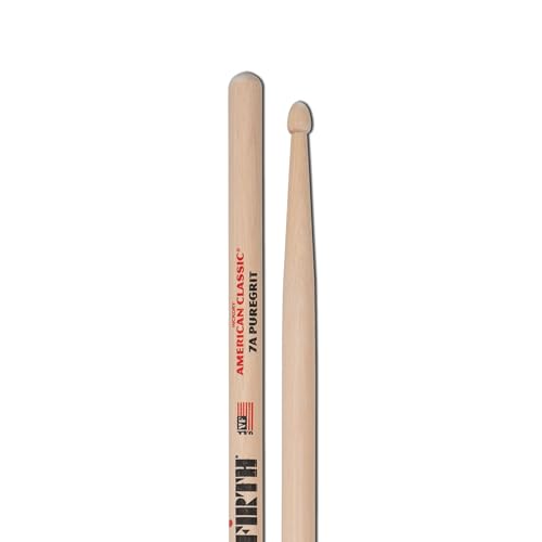 Vic FIrth - Baquetas de la serie American Classic® 7APG PureGrit - Madera de nogal American - Punta de Madera