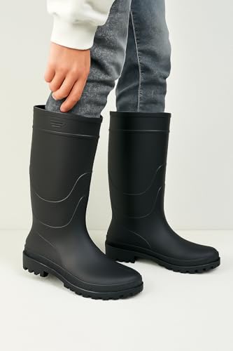 Siltox Men’s Waterproof Gum Boots – Durable, Anti-Slip Rubber Safety Rain Boots for Work, Farming, Gardening & Outdoor Use (Black, EU Footwear Size System, Adult, Numeric, Medium, 43)