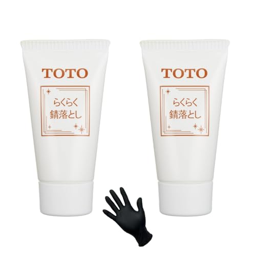 TOTO お掃除グッズ らくらく錆落し 内容量30g EKL00036 掃除用使い捨てビニール手袋付属 (2個)