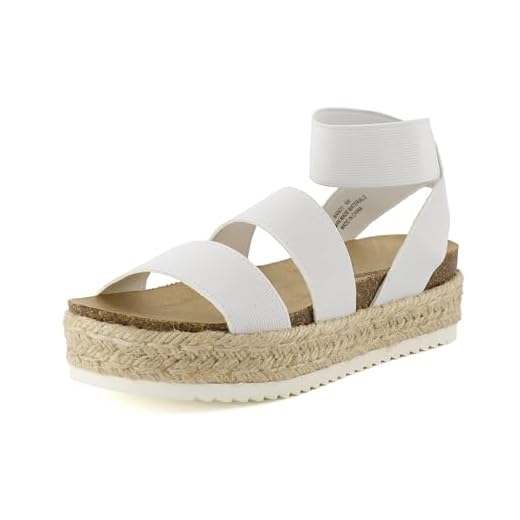 CUSHIONAIRE Women's Mandy Cork Espadrille Wedge Sandal,White,8.5