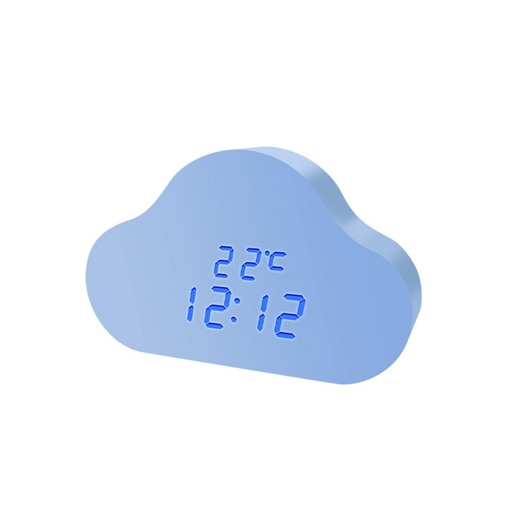 Réveil lumineux LED rechargeable USB calendrier snooze commande vocale