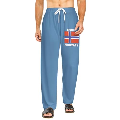 Norge Norway Flag Pajama Pants Pockets Pajama Bottoms Men And Women Sleepwear