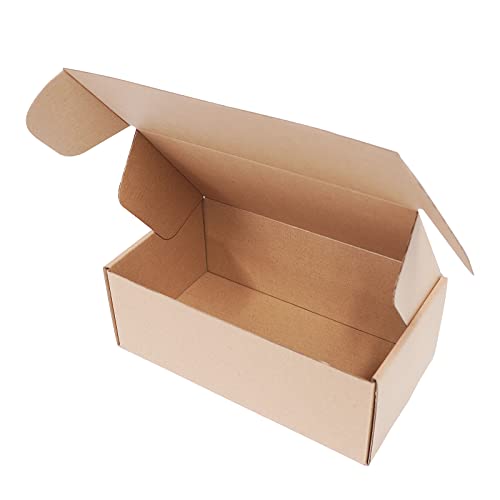 PACK4YA 235×125×85mm piccoli pacchi scatole postali scatole di cartone ondulato per la pubblicazione, marrone spedizione scatola per piccole imprese, conservazione o confezione regalo (10 pezzi)