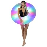 Inflatable Pool Tube with Color-Changing LED Lights – 36" Light-Up Swim Tube for Adults & Kids – Durable, Waterproof, Illuminated Float by PoolCandy.