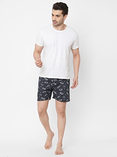 Image of Men's Cotton Printed Boxer Shorts (Men-Rocket)