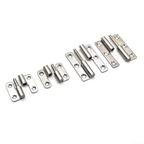 2 Pack Detachable Door Hinge Slip Joint Flag Lift Off 304 Stainless Steel Butt Hinge Removable Cabinet Industrial Equipment Hardware Left Hand(1.5inch)
