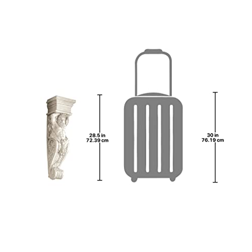 Design Toscano Telamon Wall Sculpture, Antique Stone, 24.00 x 51.00 cms