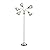 Adesso 7205-22 Multi-White Shade Floor Lamp, Adjustable Gooseneck Arms, Silver